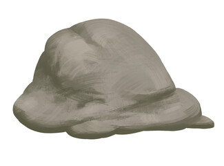 Hand drawn rock/stone 2d illustrations transparent PNG