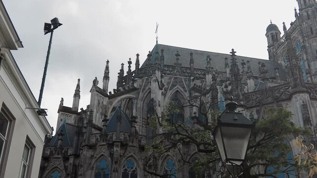 Basilica back of cathedral in the city center of 's-Hertogenbosch noord braband