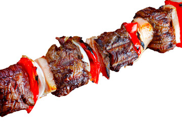 Barbecue meat skewer