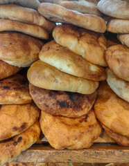 Tradition arabic bread - Pita, sold at the bakery store