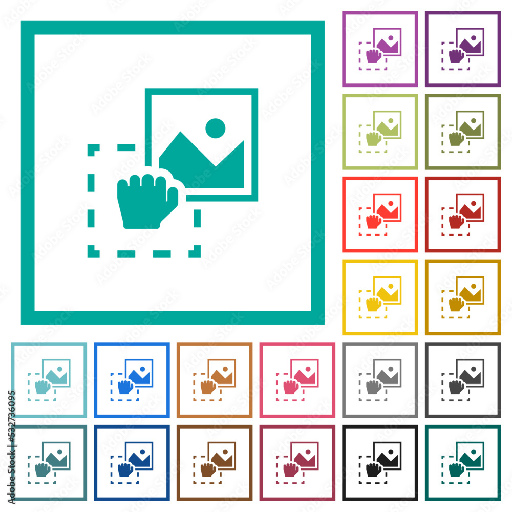 Canvas Prints grab image to upload flat color icons with quadrant frames