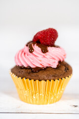Chocolate raspberry cupcakes