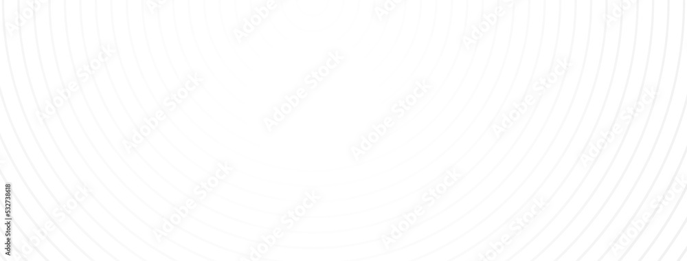 Poster smooth stripe subtle texture. dynamic circle line white banner. concentric gray design element. abst