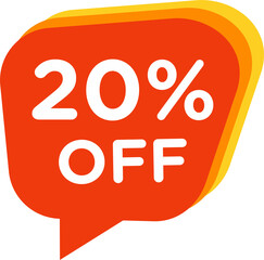 20 discount, Sales Vector badges for Labels, , Stickers, Banners, Tags, Web Stickers, New offer. Discount origami sign