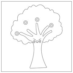funny fruits coloring page for kids 
