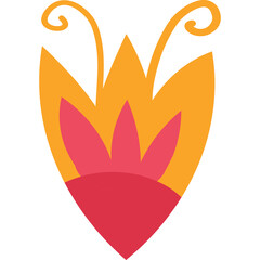 folk art flowers vector