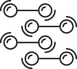 Atom or DNA chromosome molecule chemistry icon