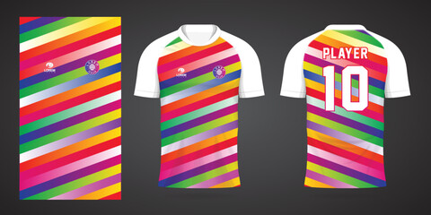 colorful football jersey sport design template