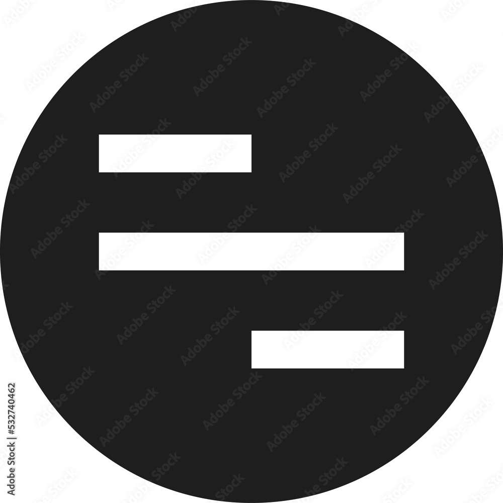 Poster Round hamburger menu mobile navigation web button