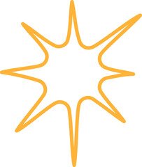 Obraz premium Sparkling star doodle, magic witchcraft symbol