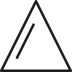 Right triangle isolated geometry, mathematics icon