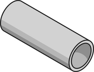 Rolled metal profile isolated aluminium pipe sign