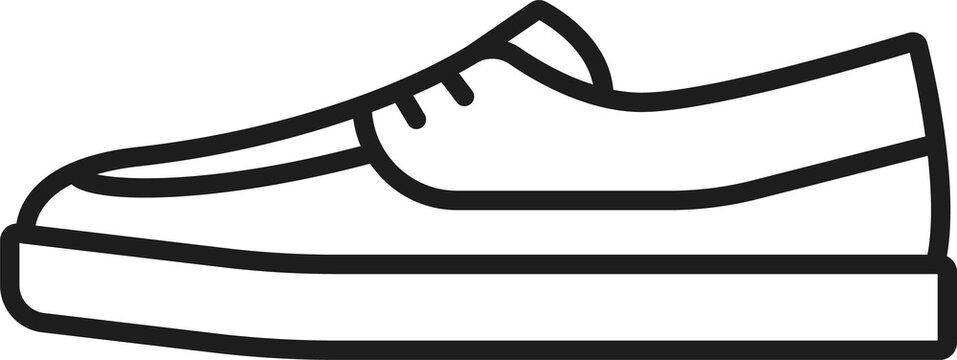 Oxford Shoe Or Sneaker Outline Icon