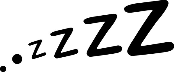 ZZZ doodle bedtime sleep. Snore, vector ZZZZ icon