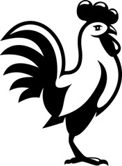 Obraz premium Cockscomb bird rooster cockerel cock silhouette