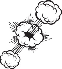 Cloud with moving trail speed trail effect, burst