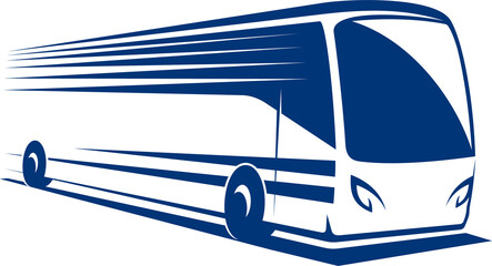 Passenger tour bus emblem, sprinter transport sign