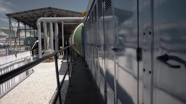 The Movement Of The Train With Tank Cars With Liquefied Gas. View From The Locomotive Side