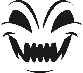 Halloween face vector icon, laughing ghost sign