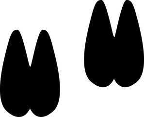 Llama animal foot prints, camel steps trail icon © Vector Tradition