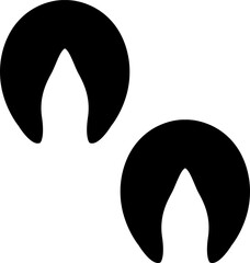 Horse mane animal foot prints isolated steps trail © Vector Tradition