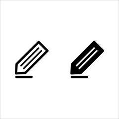 Edit vector icons set. Black illustration isolated for graphic and web design.