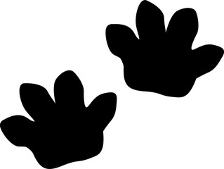 Obraz premium Hippo animal paw prints isolated steps trail trace