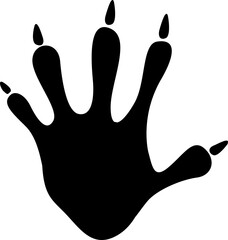 Ermine or raccoon animal footprints stoat imprint © Vector Tradition