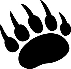 Polar bear footprint step isolated paw silhouette © Vector Tradition
