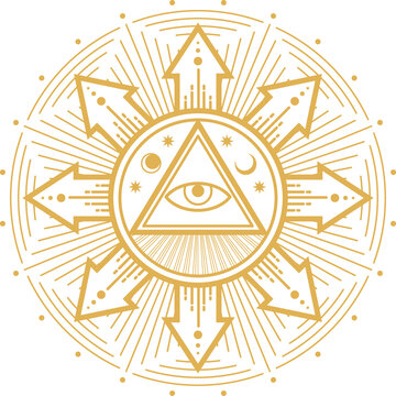 Esoteric occult symbol vector Eye of Providence