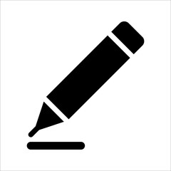 pencil icon education symbol logo template simple design element