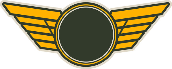 Patch on uniform air forces military rank insignia - obrazy, fototapety, plakaty