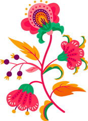 Mexican flowers Cinco de Mayo botanical decoration