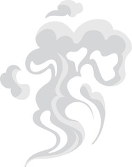 Cartoon insecticide cloud of smoke, transpiration