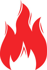 Blazing campfire bonfire isolated burning fire