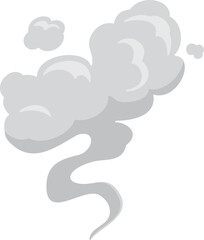Cartoon smoke cloud, isolated comic boom effect