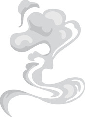 Cartoon puff effect cloud, steam of hot drink