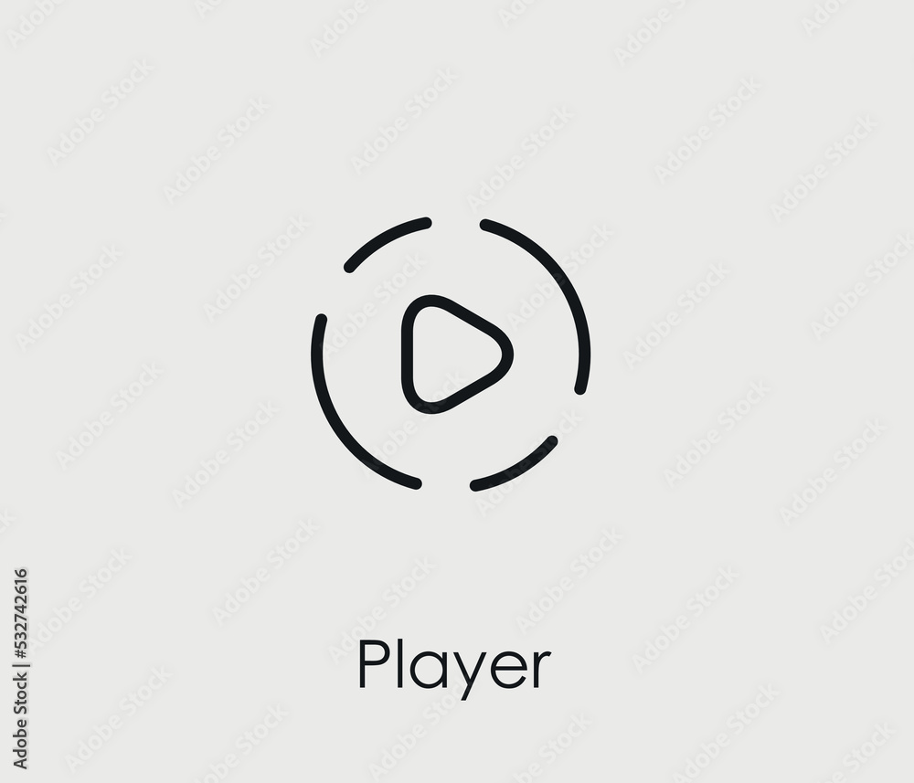 Poster music vector icon. editable stroke. symbol in line art style for design, presentation, website or mo