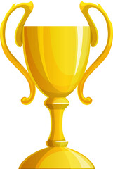 Winner golden cup goblet interface vector icon