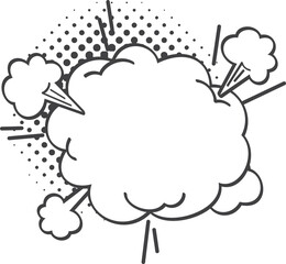 Empty clouds memo dialog message and chat doodles