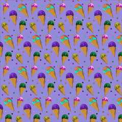 ice cream background purple 