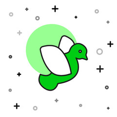 Filled outline Dove icon isolated on white background. Vector