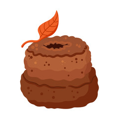 Vector clipart with delicious cake. Cake illustration.
