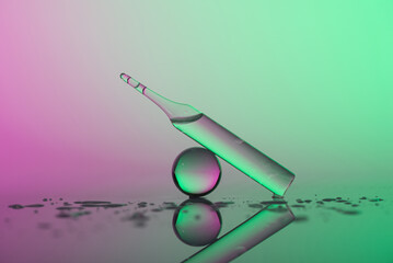 Glass ampules with serum or vitamins