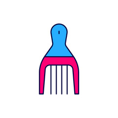 Filled outline Barrette icon isolated on white background. Vector