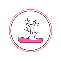 Filled outline Bare tree icon isolated on white background. Vector