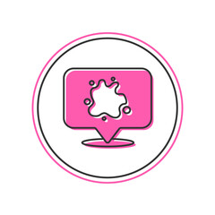 Filled outline Paint spray icon isolated on white background. Vector