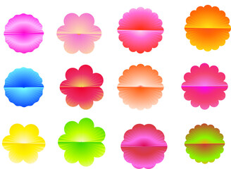 Beautiful flower sticker label promotion decorative background wallpaper banner illustration graphic design