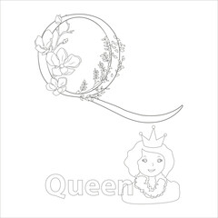 funny abc coloring page for kids