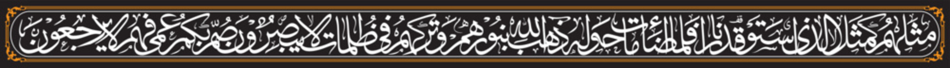 Al-Baqarah, Verse 17, Their example is that of one who kindled a fire, but when it illuminated what was around him, Allah took away their light and left them in darkness so they could not see